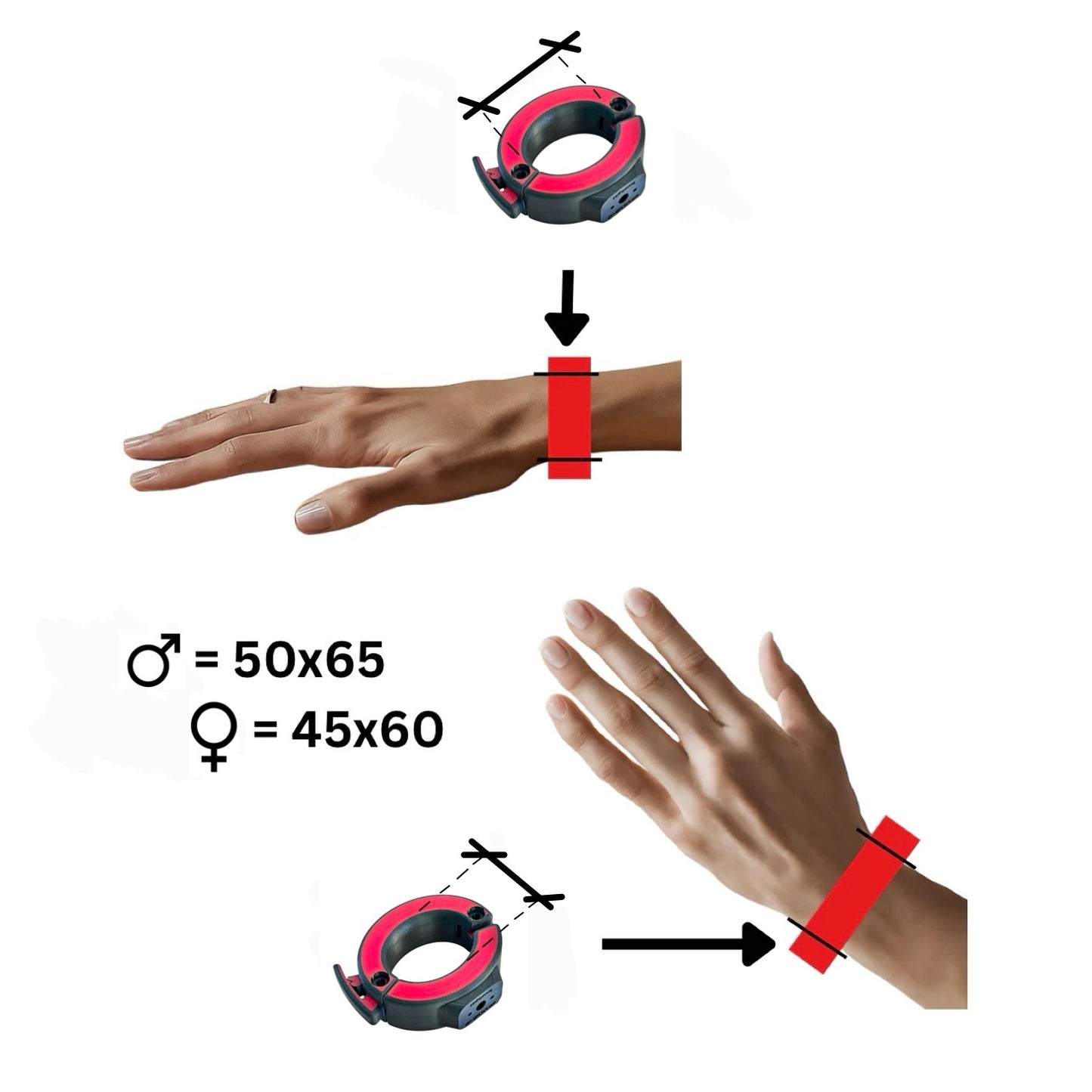 Einzelne SnapCuff - modular für‘s BondageSystem